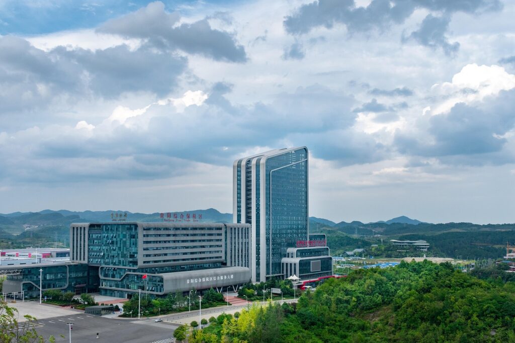 sky, building, stratocumulus, cloud, sar, guiyang, guizhou, china, guiyang comprehensive free trade zone, china customs, customs, tax, free trade zone, nature, bonded, finance